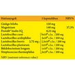 NICS probiotikus Ginko Biloba + Magnézium összetevők