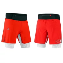 Salomon - EXO Twinskin Short M ketretegu kompresszio rovidnadrag (piros) LC1046100